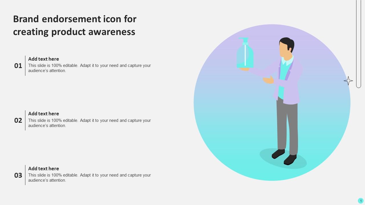 Brand Endorsement Icon For Creating Product Awareness