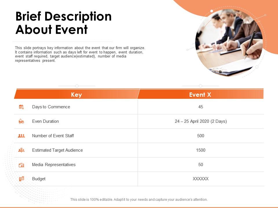 Brief description about event media ppt powerpoint presentation icon Slide01