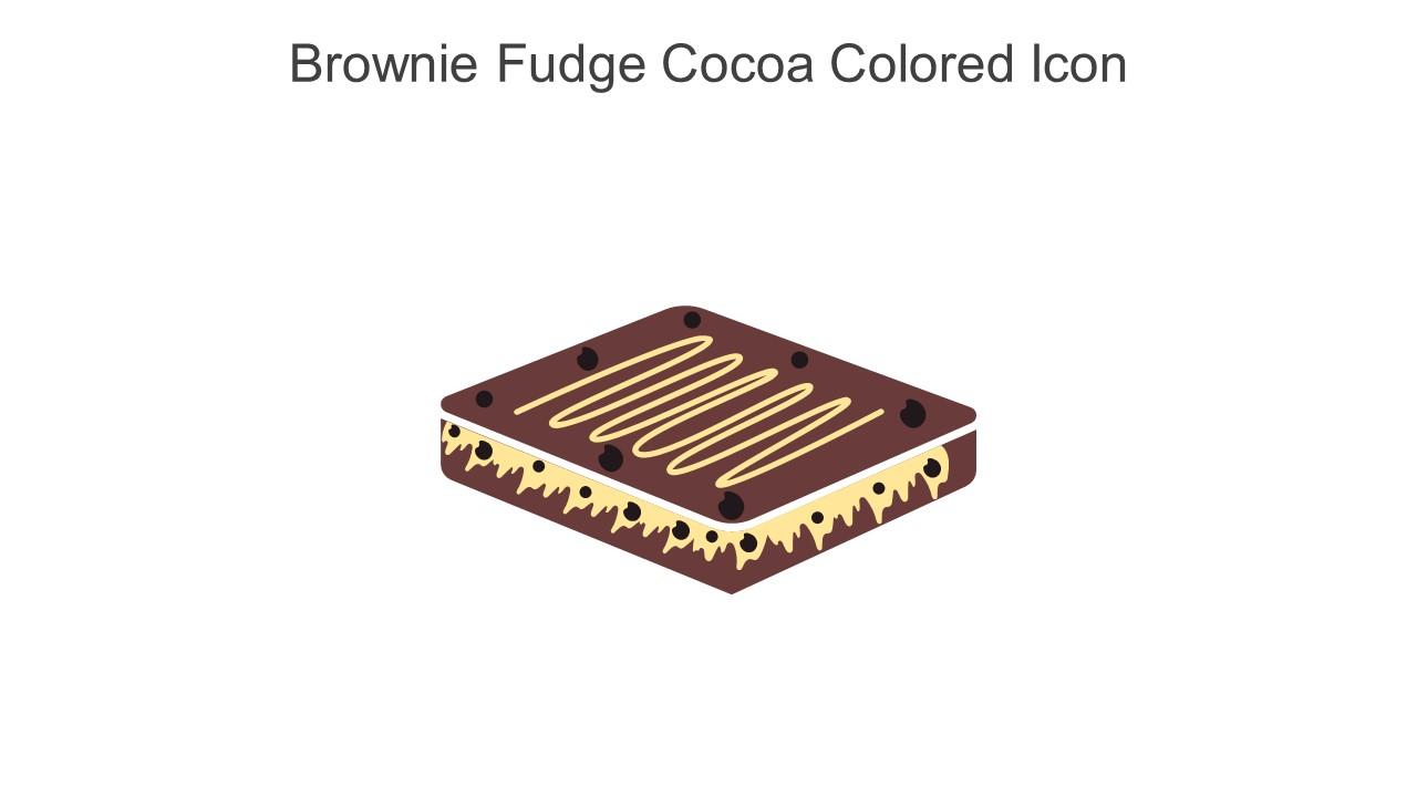 Brownie Fudge Cocoa Colored Icon In Powerpoint Pptx Png And Editable Eps Format