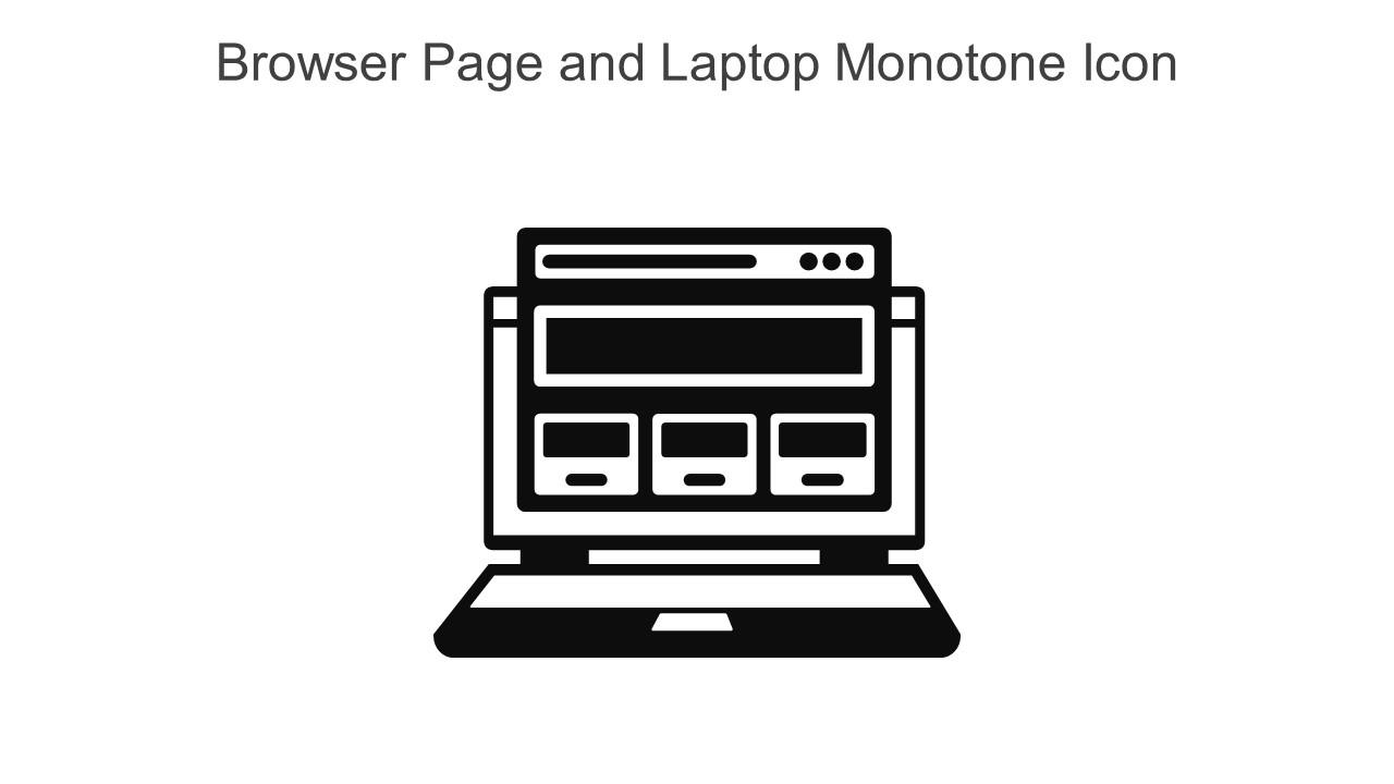 Browser Page And Laptop Monotone Icon In Powerpoint Pptx Png And Editable Eps Format