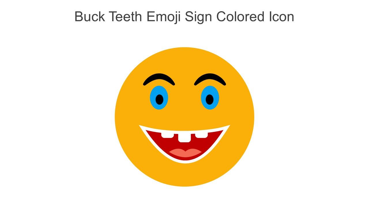 Buck Teeth Emoji Sign Colored Icon In Powerpoint Pptx Png And Editable Eps Format