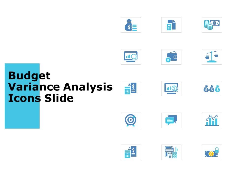 Budget variance analysis icons slide compare technology ppt powerpoint presentation show outfit Slide01