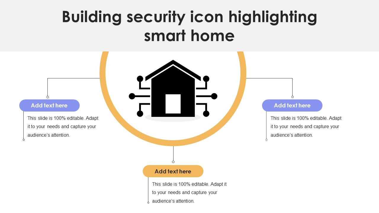 Building Security Icon Highlighting Smart Home