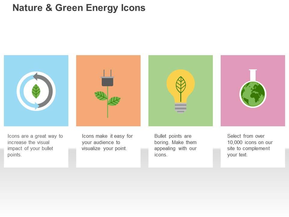 Bulb power plug globe green energy ppt icons graphics Slide01