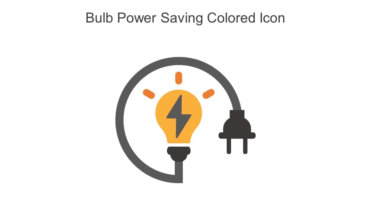 Bulb Power Saving Colored Icon In Powerpoint Pptx Png And Editable Eps Format Slide01