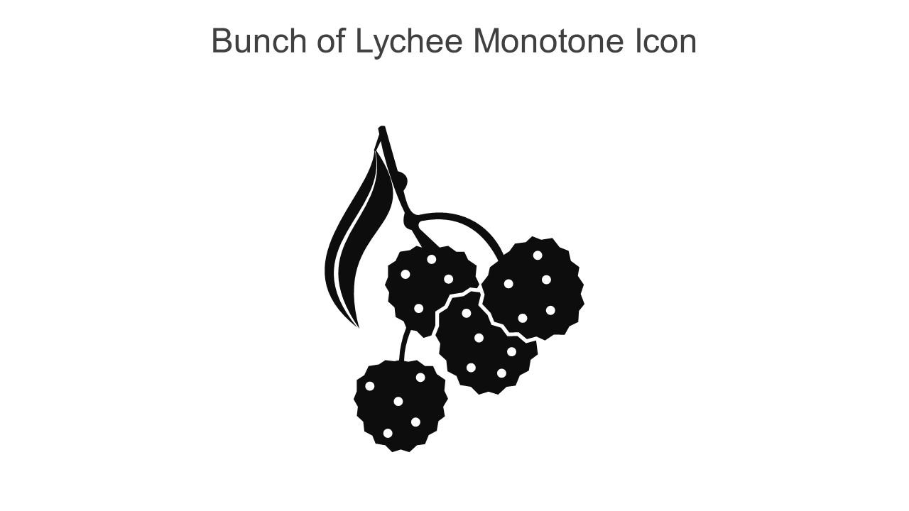 Bunch Of Lychee Monotone Icon In Powerpoint Pptx Png And Editable Eps Format Slide01