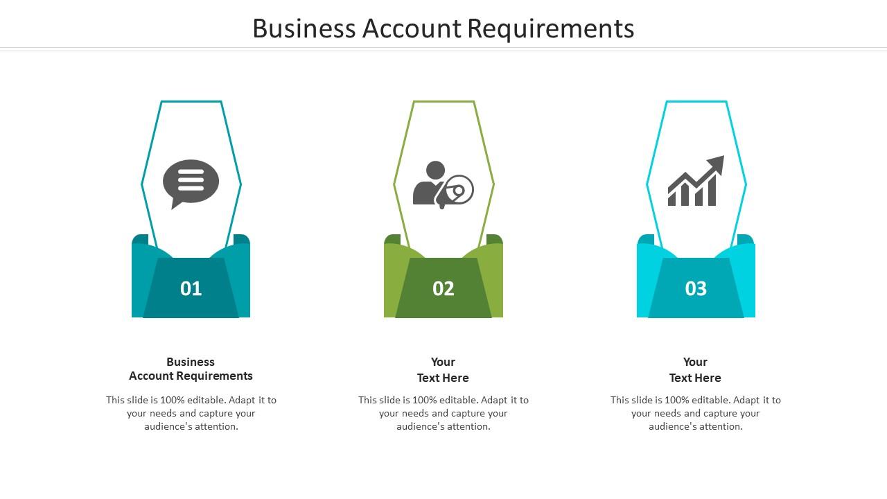Business account requirements ppt powerpoint presentation icon guidelines cpb Slide01