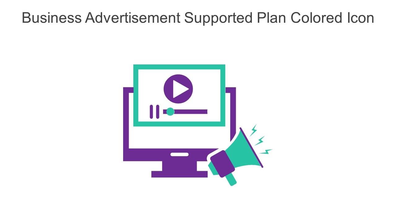 Business Advertisement Supported Plan Colored Icon In Powerpoint Pptx Png And Editable Eps Format