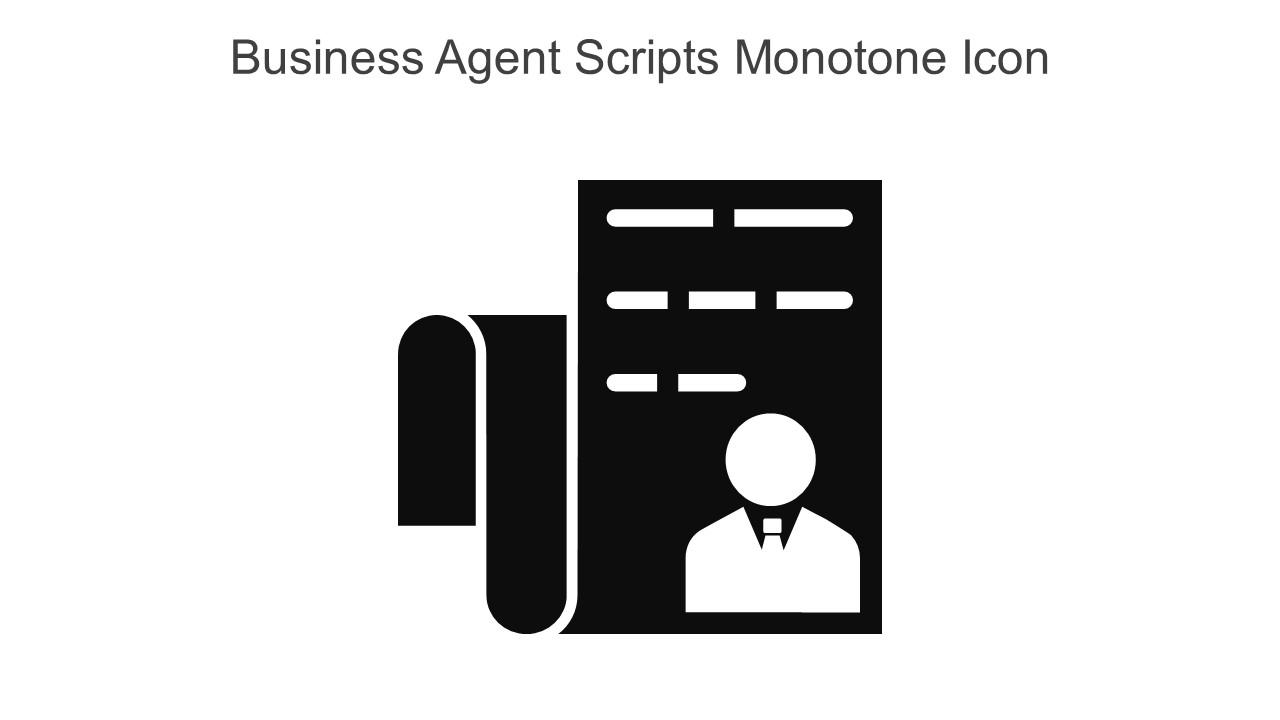 Business Agent Scripts Monotone Icon In Powerpoint Pptx Png And Editable Eps Format Slide01