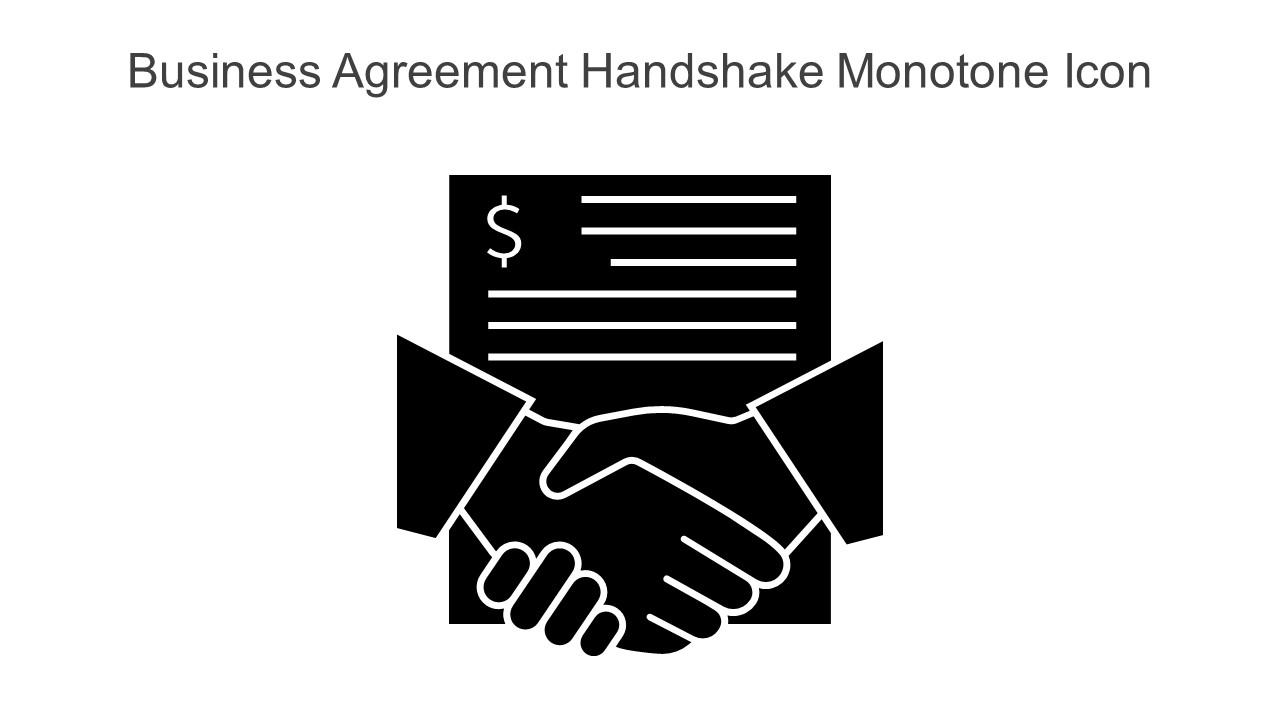 Business Agreement Handshake Monotone Icon In Powerpoint Pptx Png And Editable Eps Format Slide01