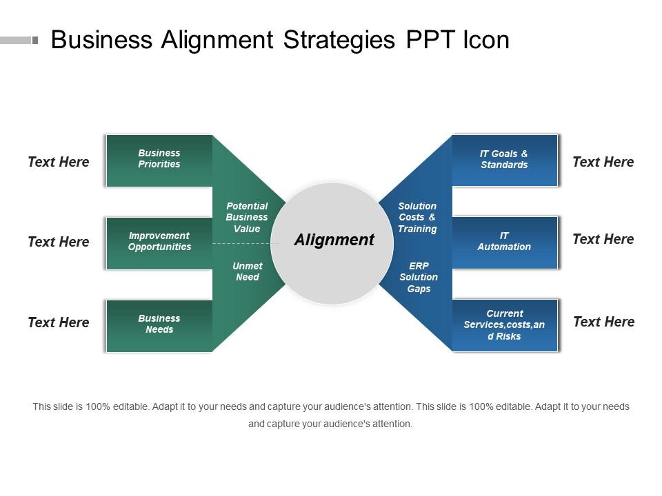 Business alignment strategies ppt icon Slide01