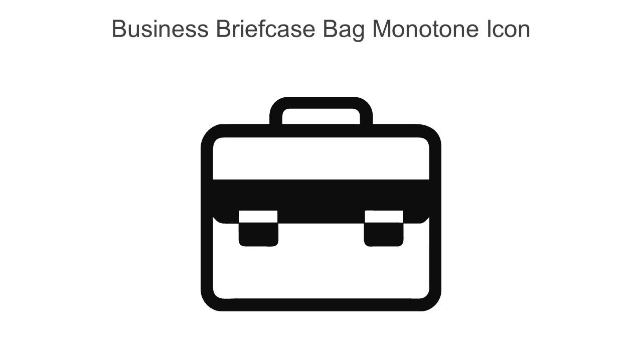 Business Briefcase Bag Monotone Icon In Powerpoint Pptx Png And Editable Eps Format