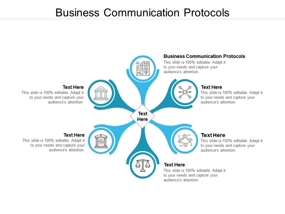 Business communication protocols ppt powerpoint presentation icon outline cpb Slide01