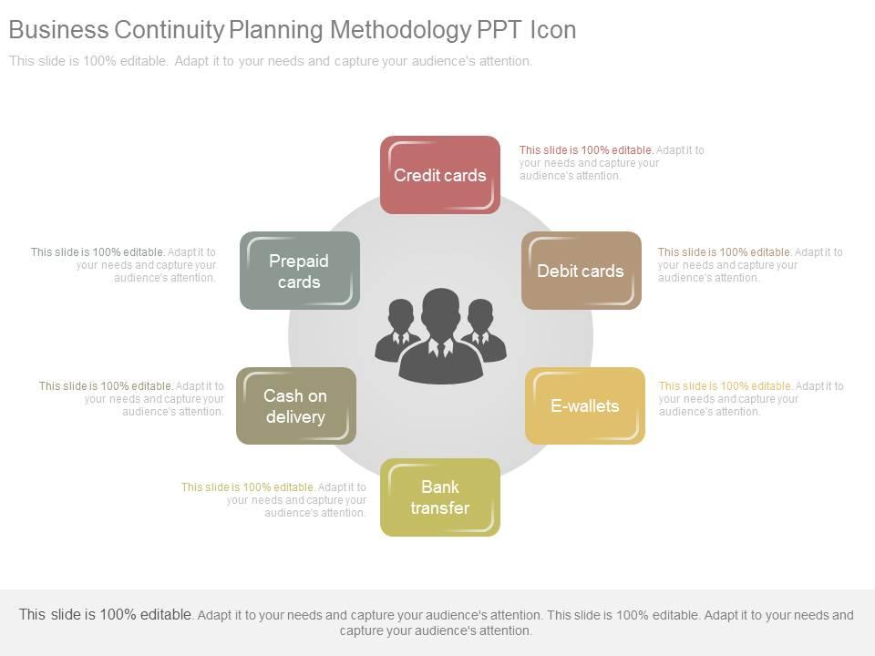 Business continuity planning methodology ppt icon Slide01