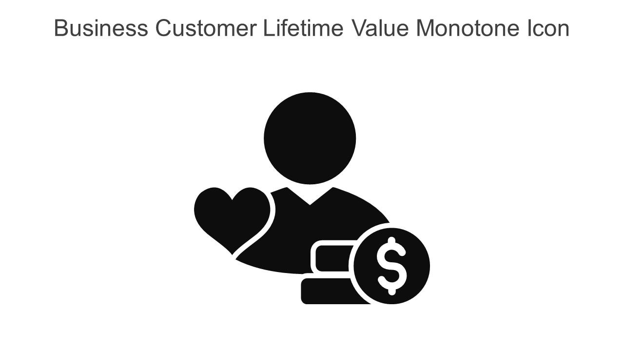 Business Customer Lifetime Value Monotone Icon In Powerpoint Pptx Png And Editable Eps Format Slide01