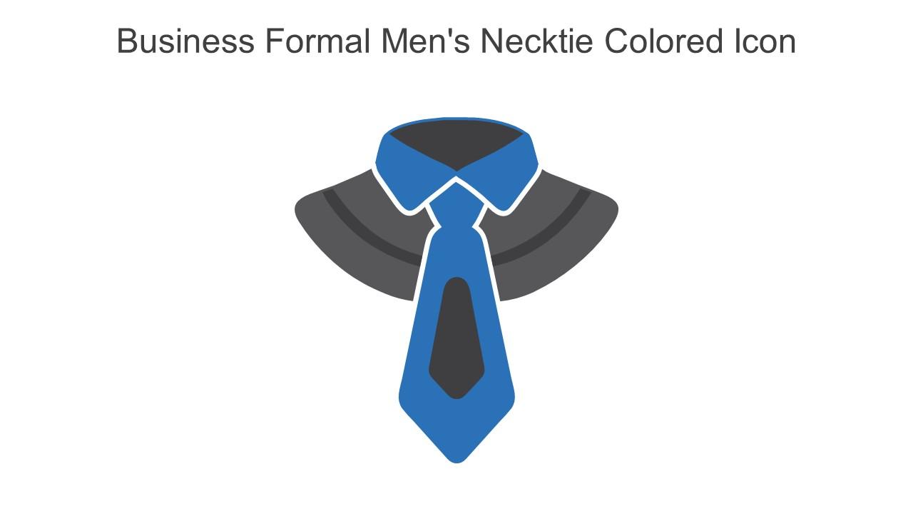 Business Formal Mens Necktie Colored Icon In Powerpoint Pptx Png And Editable Eps Format