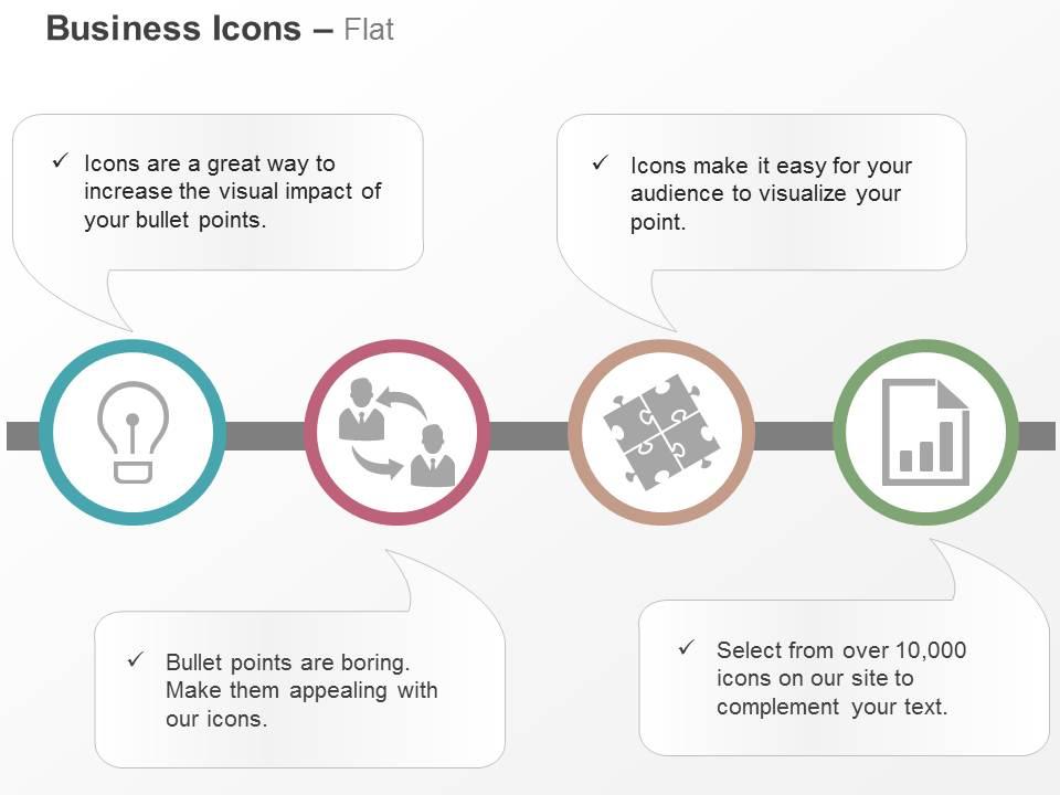 Business idea generation network team of puzzles growth report ppt icons graphics Slide01