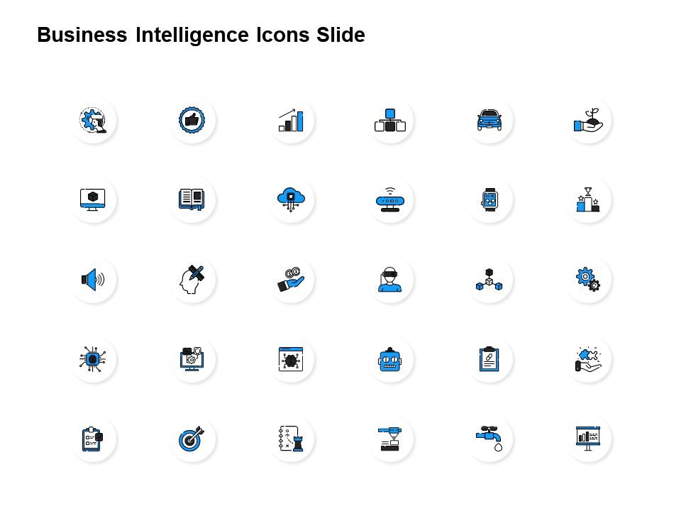 Business intelligence icons slide achievements ppt powerpoint slides Slide01