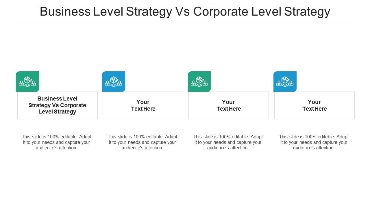 Business level strategy vs corporate level strategy ppt powerpoint presentation file icon cpb Slide01