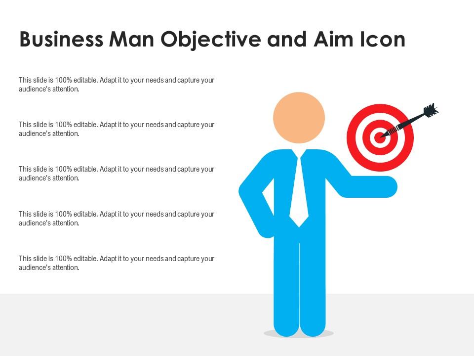 Business man objective and aim icon Slide01