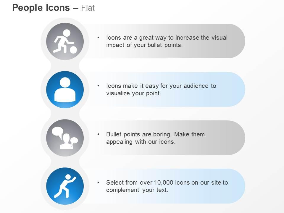 Business man playing talking running ppt icons graphics Slide01