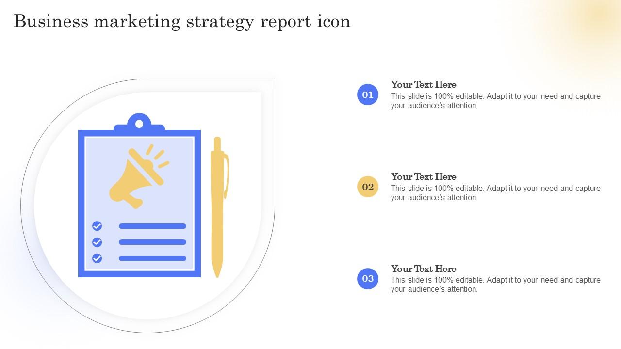 Business Marketing Strategy Report Icon
