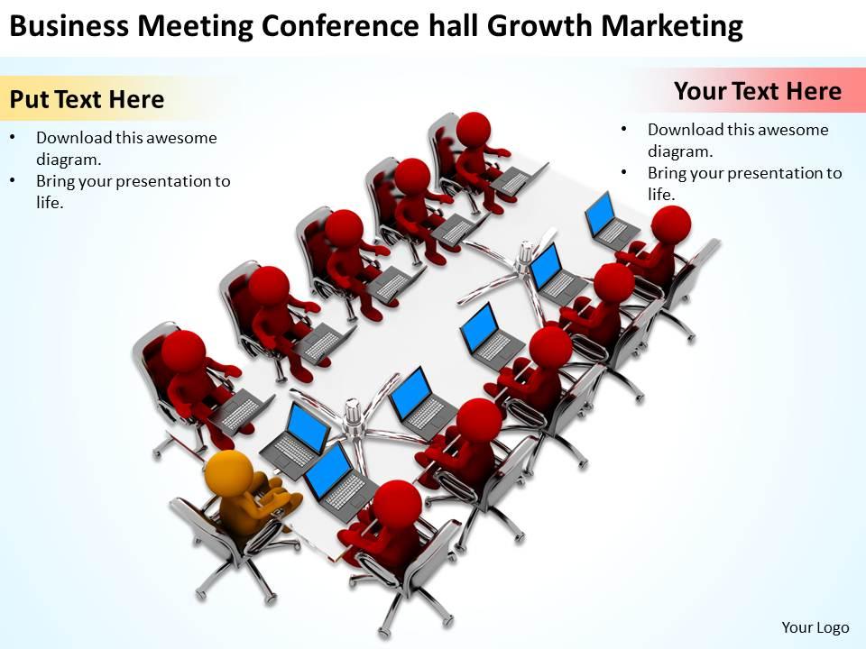 Business meeting conference hall growth marketing ppt graphic icon Slide01