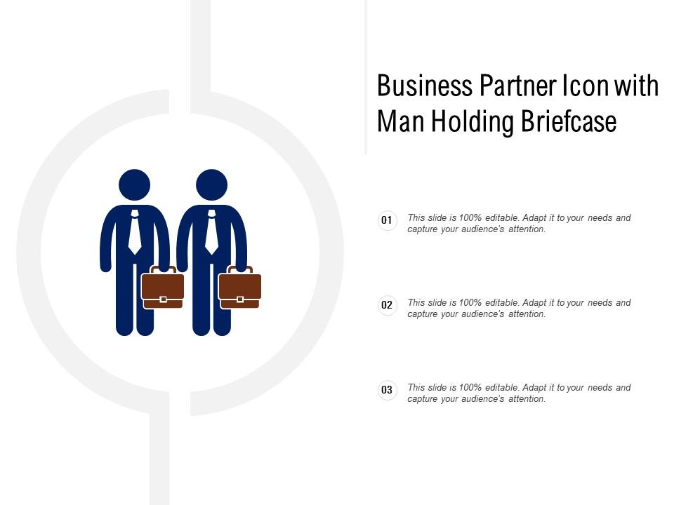 Business partner icon with man holding briefcase Slide01