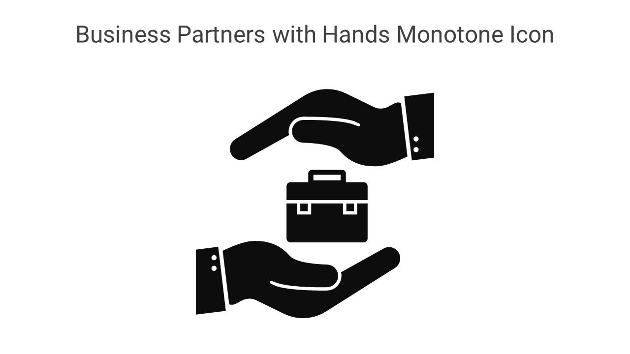 Business Partners With Hands Monotone Icon In Powerpoint Pptx Png And Editable Eps Format Slide01