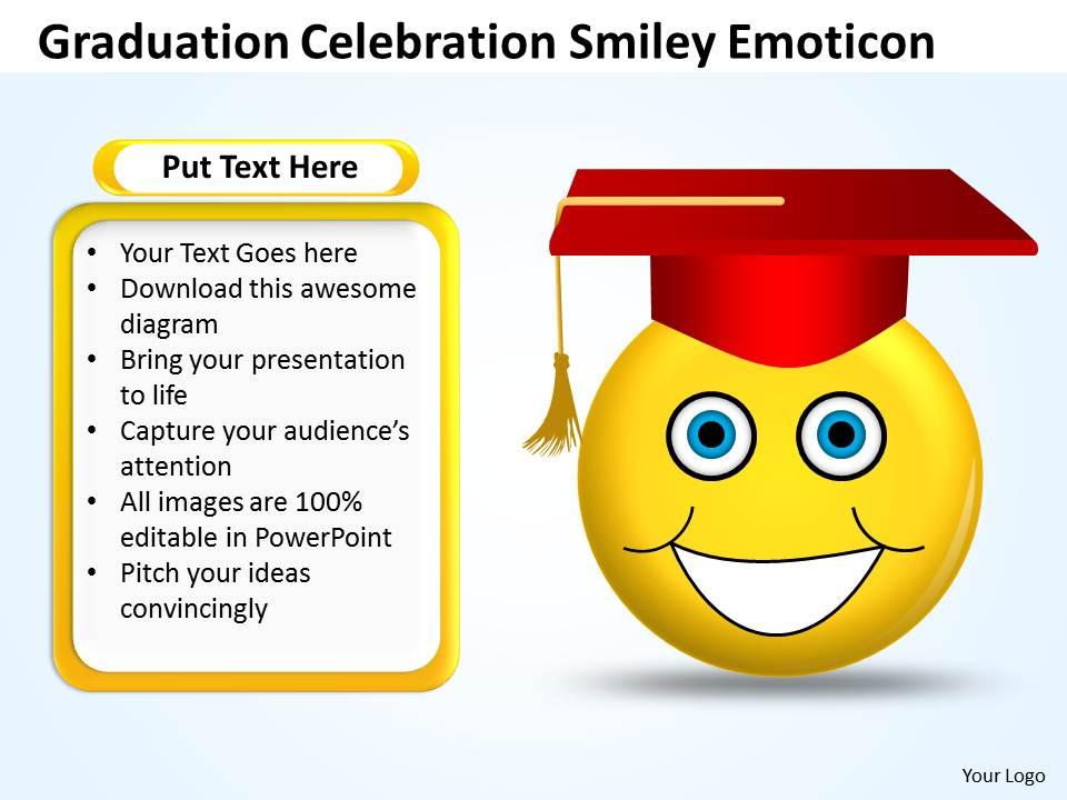 Business powerpoint templates graduation celebration smiley emoticon sales ppt slides Slide01