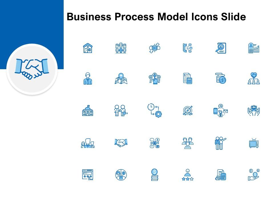 Business process model icons slide l990 ppt powerpoint presentation deck Slide01