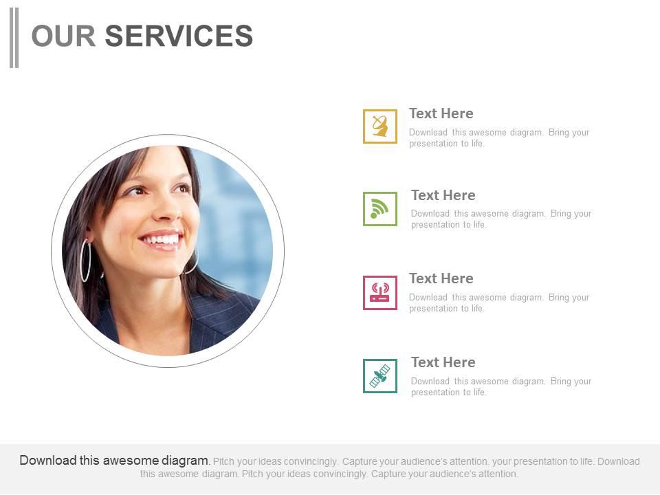 Business profile with business process icons powerpoint slides Slide01