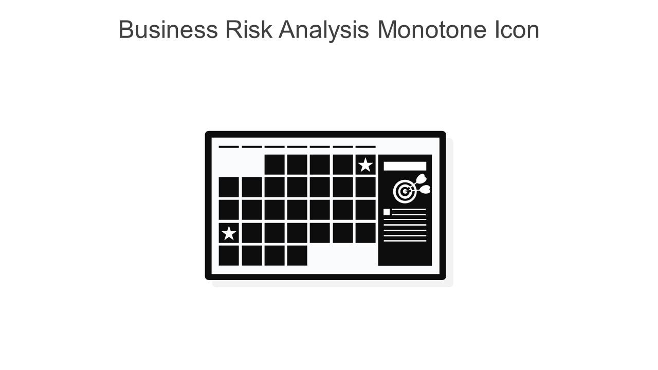 Business Risk Analysis Monotone Icon In Powerpoint Pptx Png And Editable Eps Format