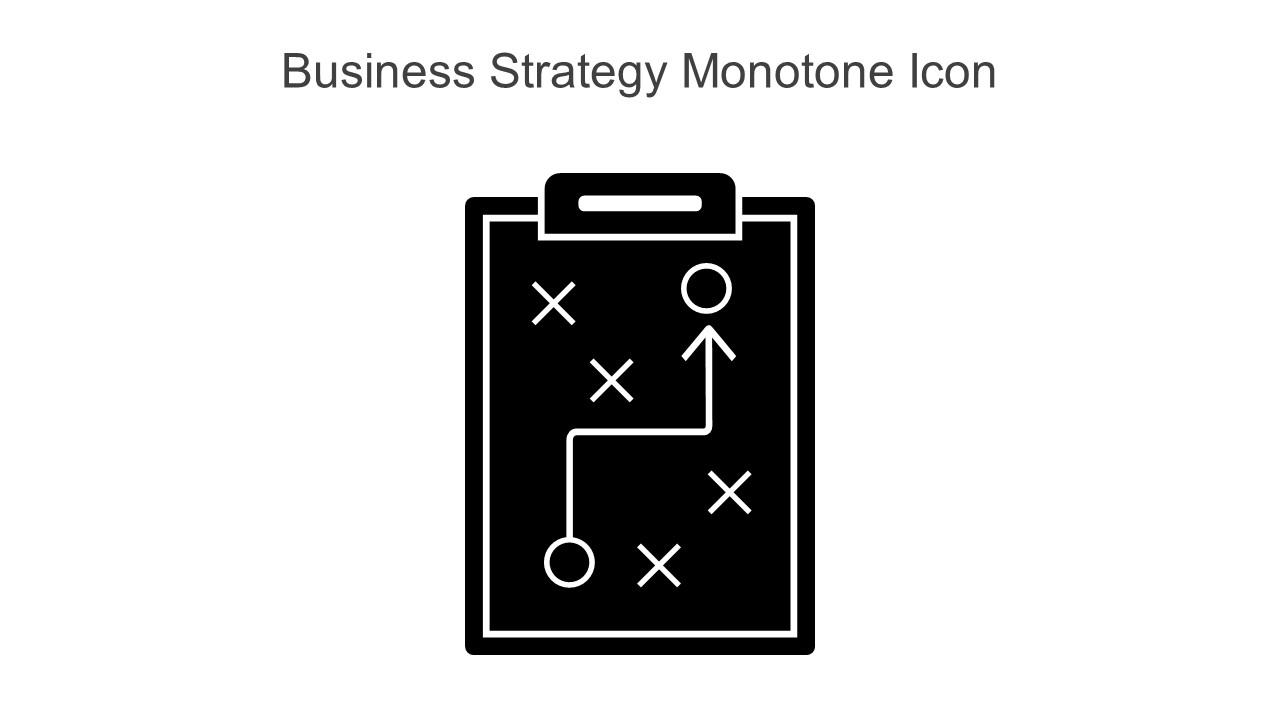 Business Strategy Monotone Icon In Powerpoint Pptx Png And Editable Eps Format Slide01