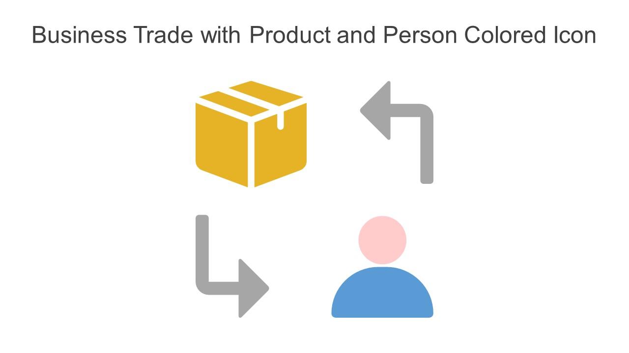 Business Trade With Product And Person Colored Icon In Powerpoint Pptx Png And Editable Eps Format Slide01