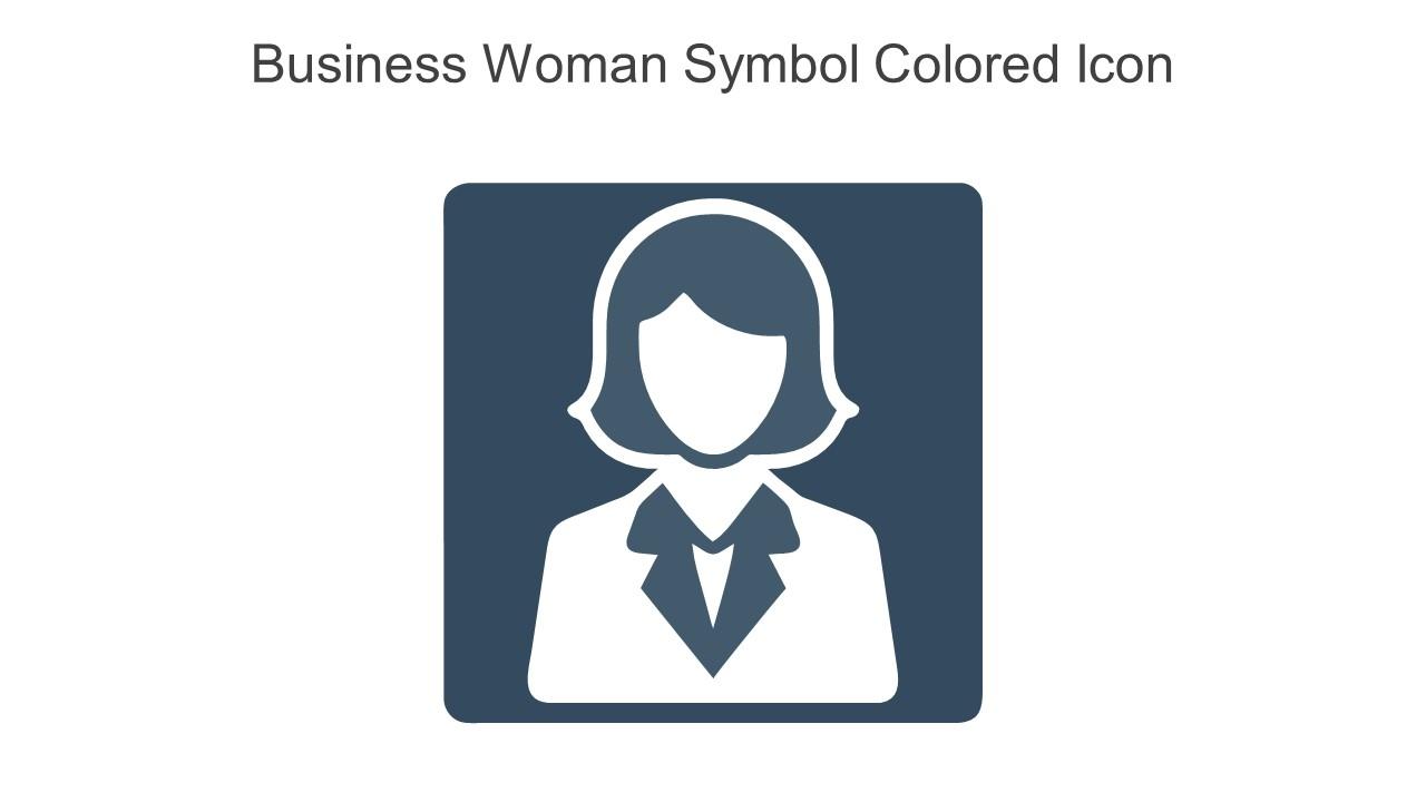 Business Woman Symbol Colored Icon In Powerpoint Pptx Png And Editable Eps Format