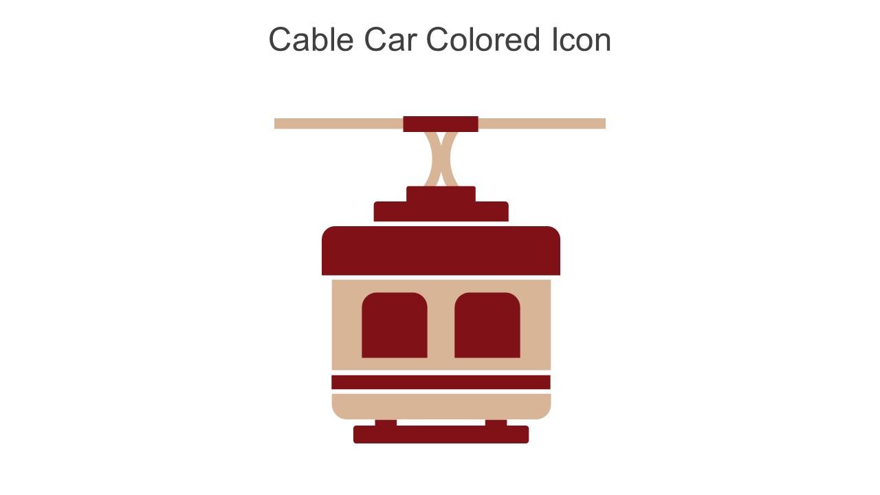 Cable Car Colored Icon In Powerpoint Pptx Png And Editable Eps Format