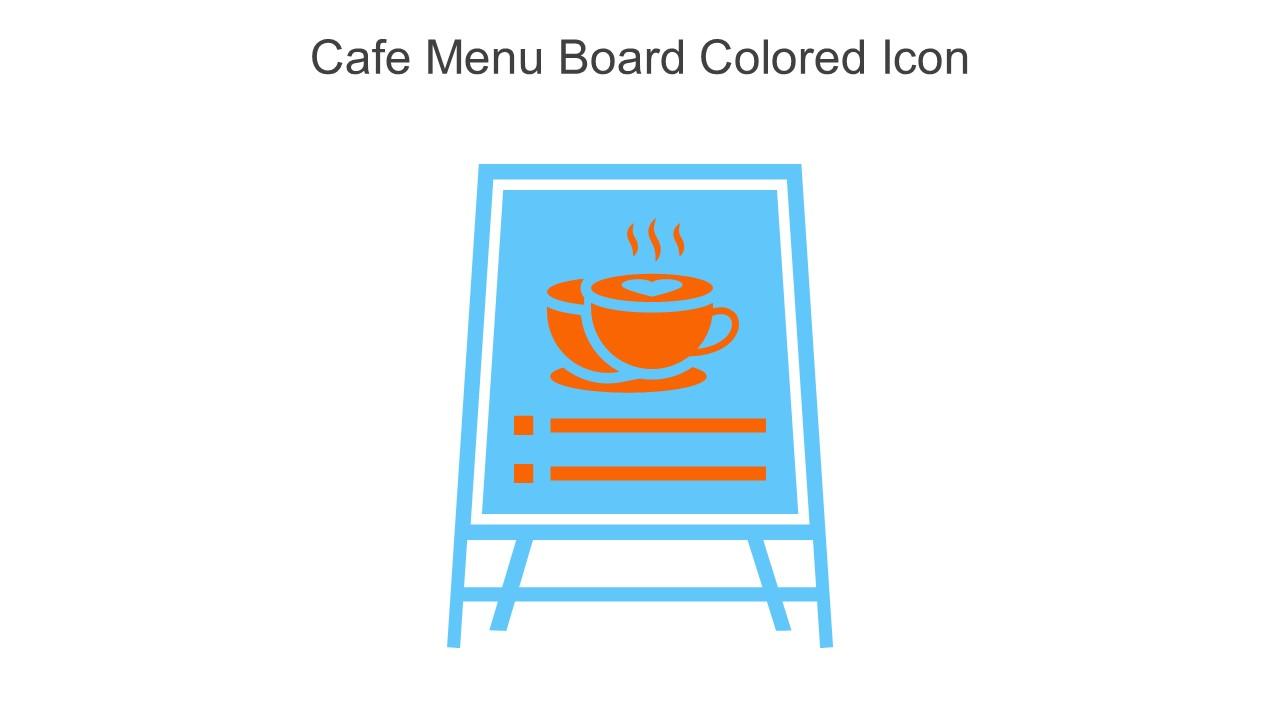 Cafe Menu Board Colored Icon In Powerpoint Pptx Png And Editable Eps Format