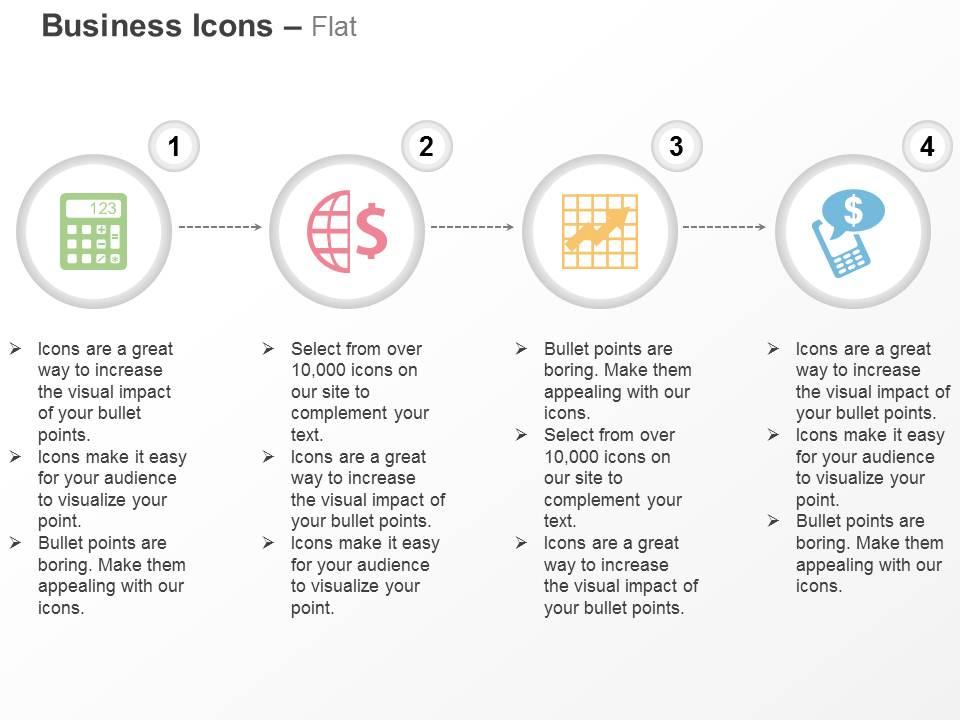 Calculator global financial scheme growth indication mobile apps ppt icons graphics Slide01