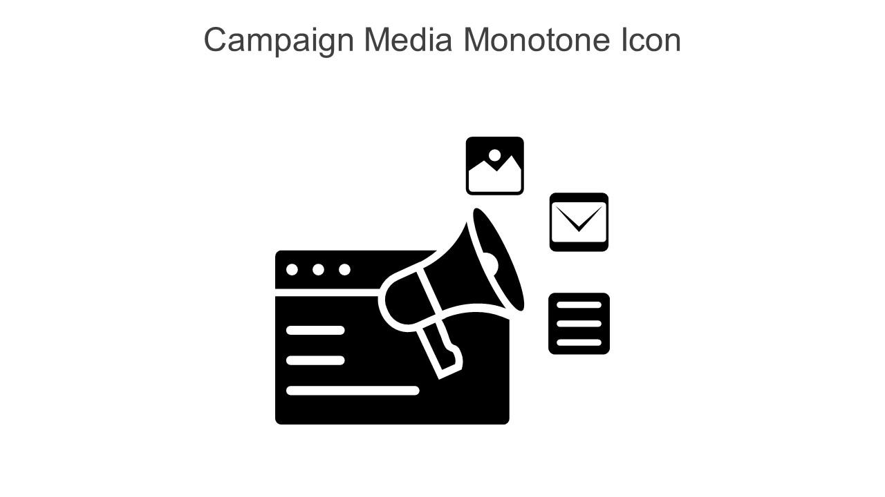 Campaign Media Monotone Icon In Powerpoint Pptx Png And Editable Eps Format Slide01