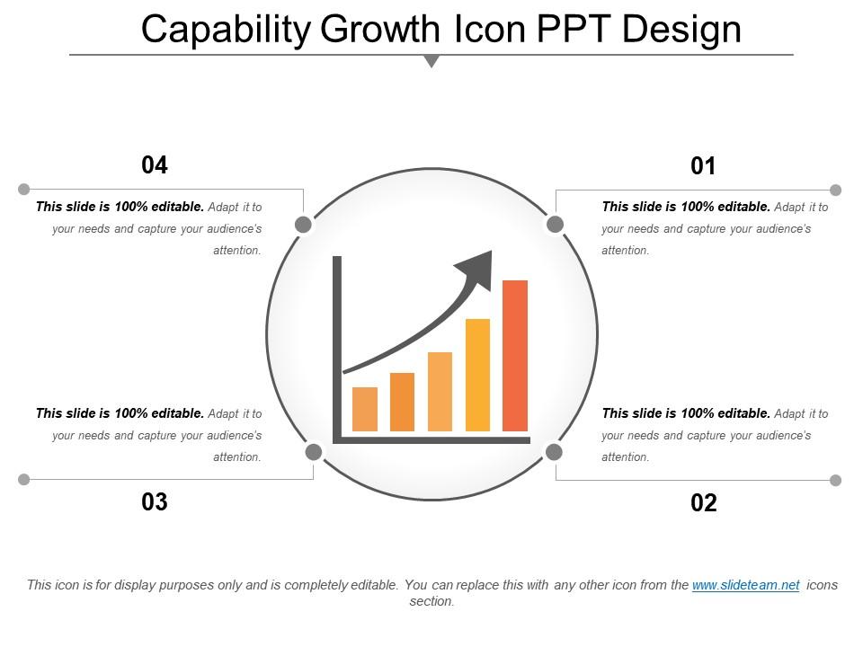 Capability growth icon ppt design Slide01