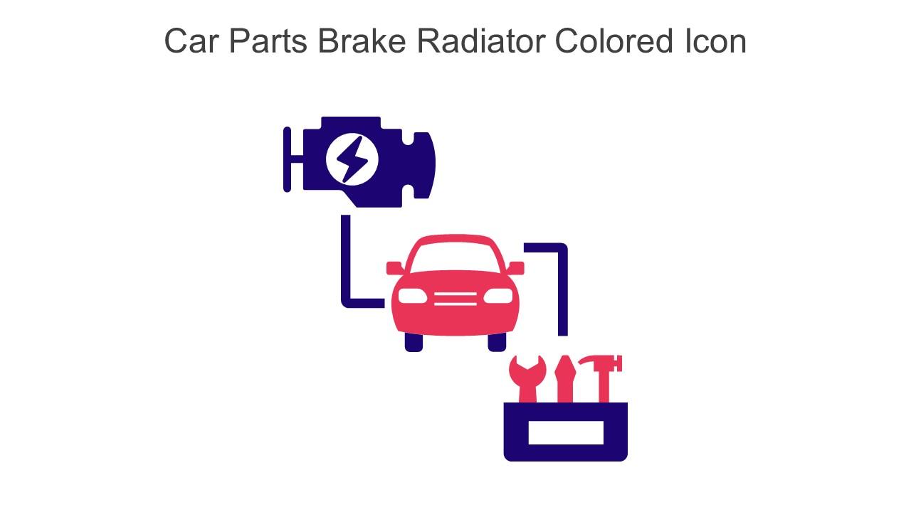 Car Parts Brake Radiator Colored Icon In Powerpoint Pptx Png And Editable Eps Format