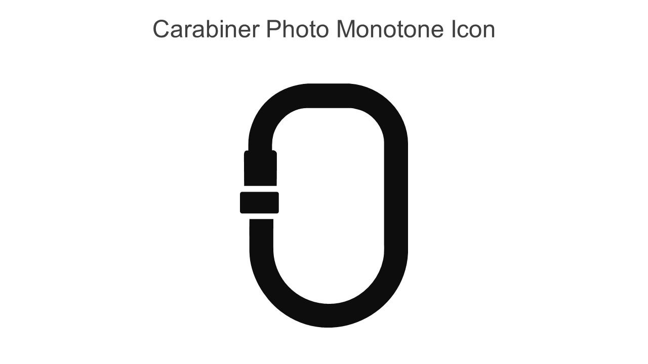 Carabiner Photo Monotone Icon In Powerpoint Pptx Png And Editable Eps Format