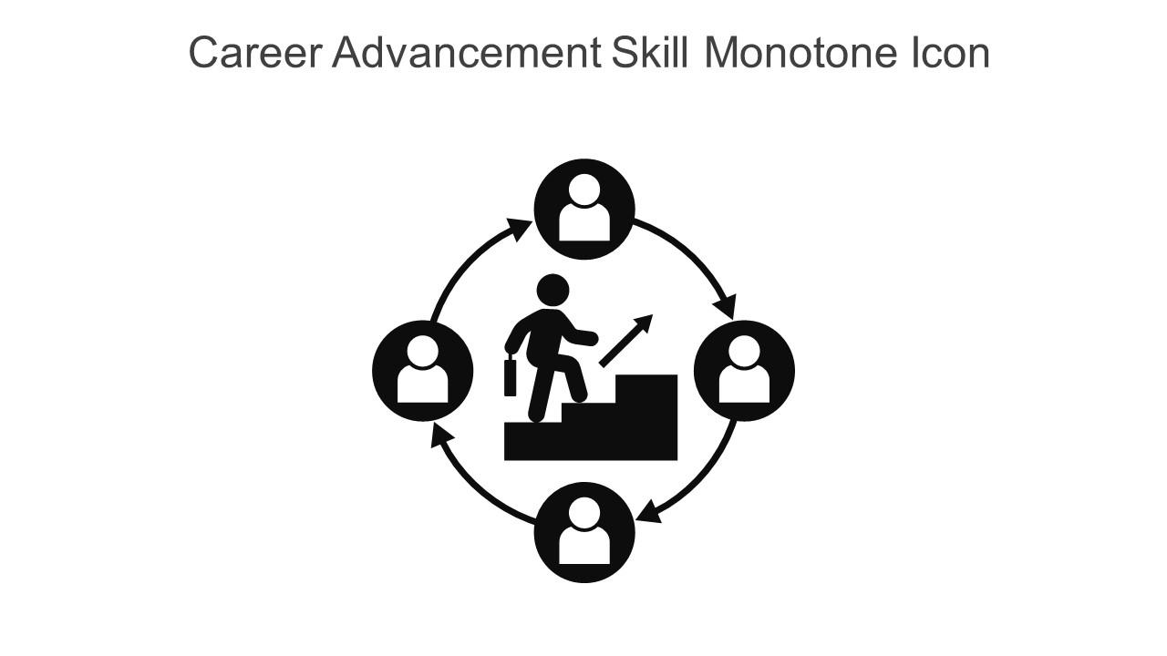 Career Advancement Skill Monotone Icon In Powerpoint Pptx Png And Editable Eps Format