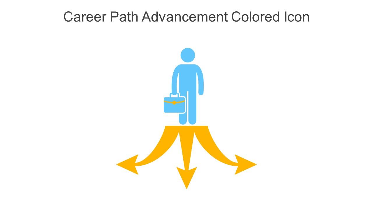 Career Path Advancement Colored Icon In Powerpoint Pptx Png And Editable Eps Format