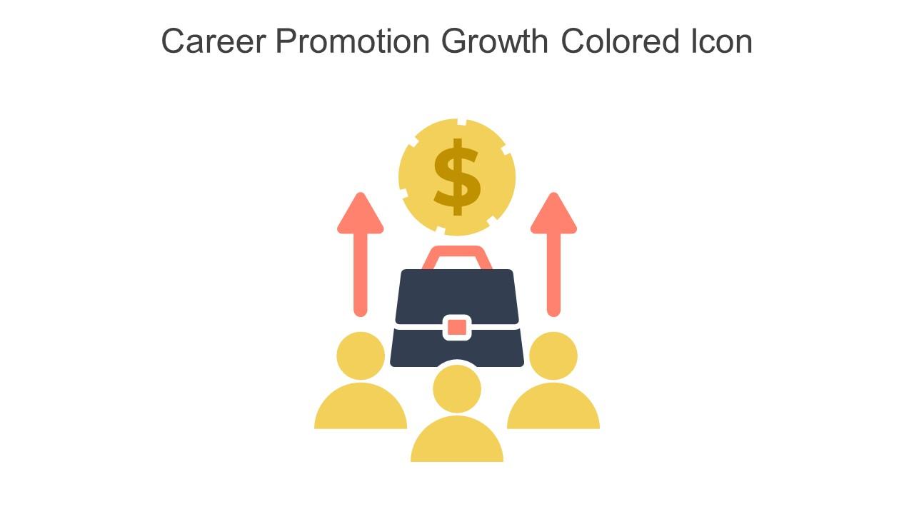 Career Promotion Growth Colored Icon In Powerpoint Pptx Png And Editable Eps Format