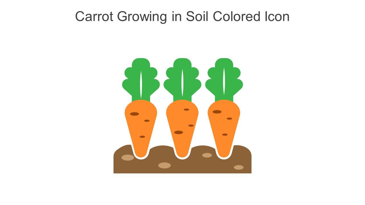 Carrot Growing In Soil Colored Icon In Powerpoint Pptx Png And Editable Eps Format