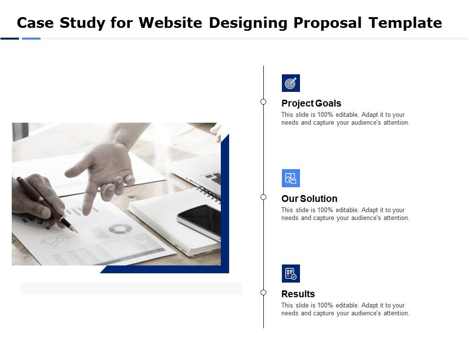 Case study for website designing proposal template ppt powerpoint icon aids Slide01