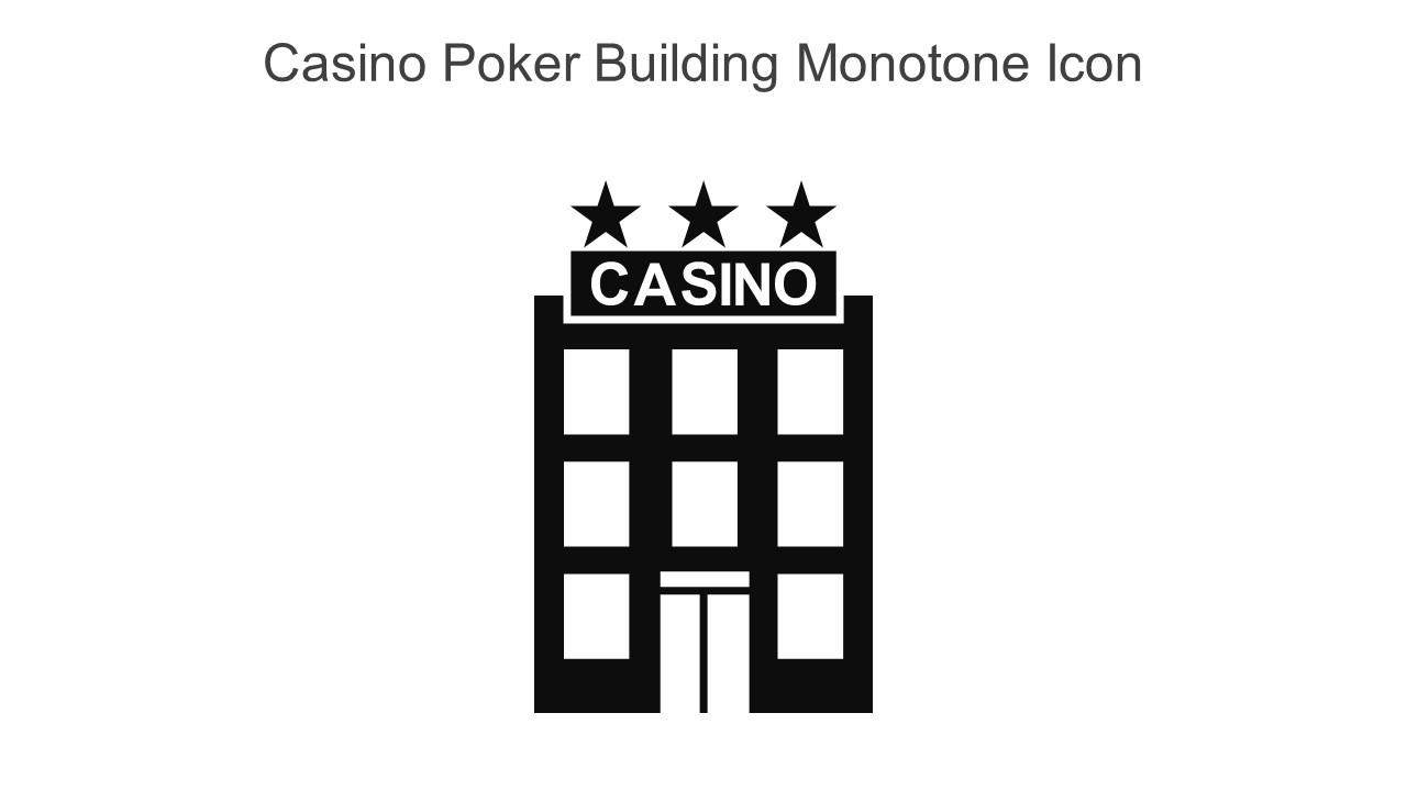 Casino Poker Building Monotone Icon In Powerpoint Pptx Png And Editable Eps Format