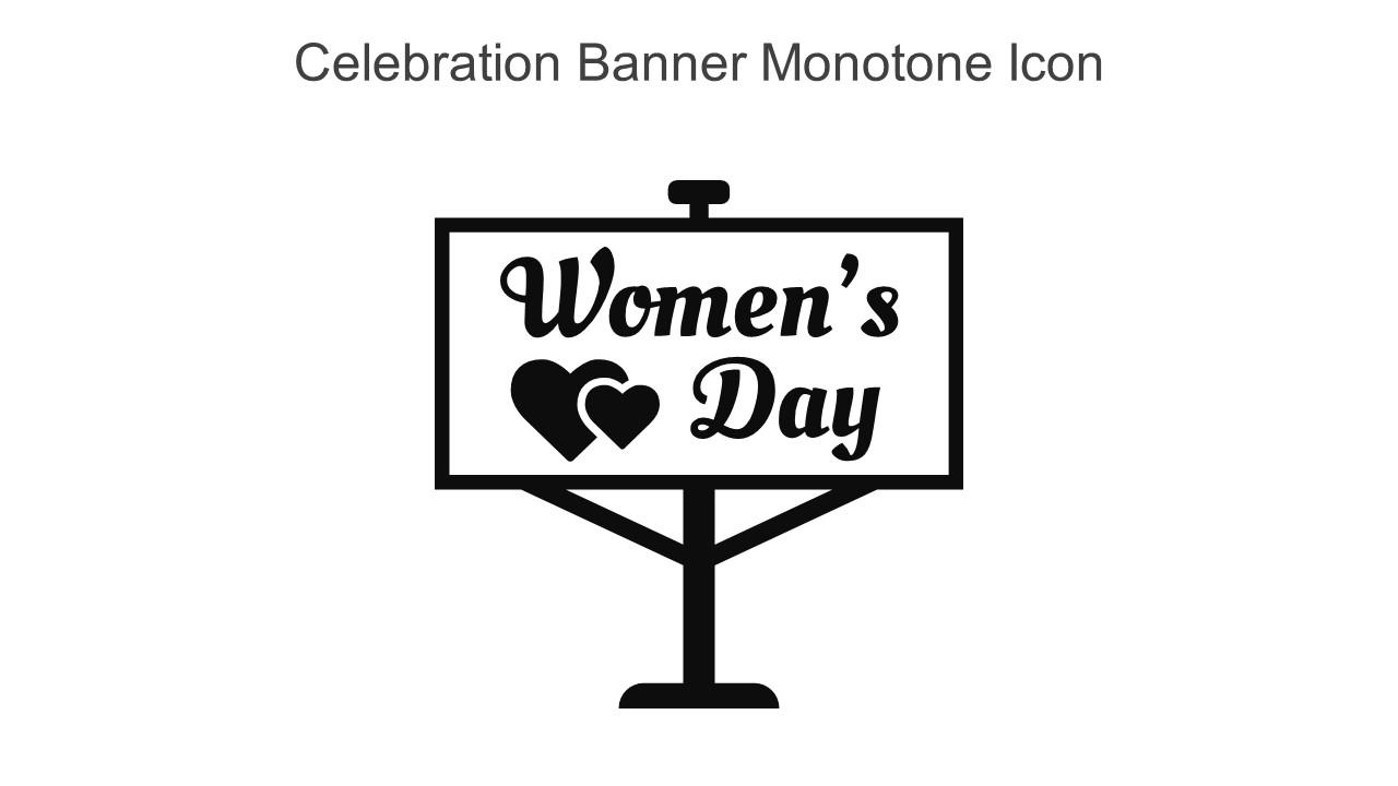 Celebration Banner Monotone Icon In Powerpoint Pptx Png And Editable Eps Format Slide01